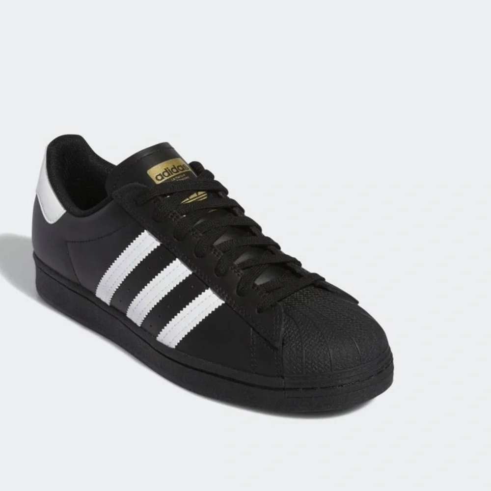 🆕 Adidas Superstar ADV Shoes - Core Black/White/White Sz 20 - Picture 1 of 12